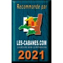 Plaque déco métal "recommandé par" Les Cabanes 2021