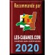 Plaque déco métal "recommandé par" Les Cabanes 2020