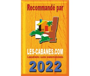 Plaque déco métal "recommandé par" Les Cabanes 2022