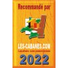 Plaque déco métal "recommandé par" Les Cabanes 2022