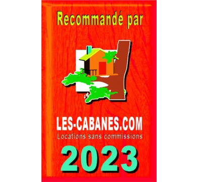 Plaque déco métal "recommandé par" Les Cabanes 2022