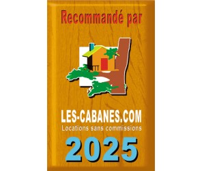 Plaque déco métal "recommandé par" Les Cabanes 2025