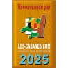 Plaque déco métal "recommandé par" Les Cabanes 2025